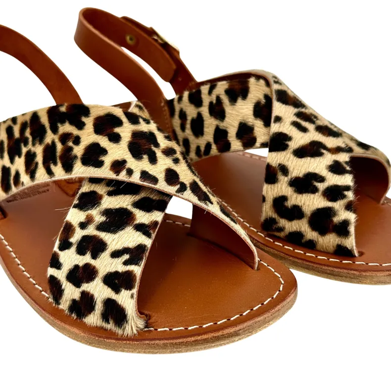 Sandal In Leather And Leopard-print Pony Skin Mod. Lara