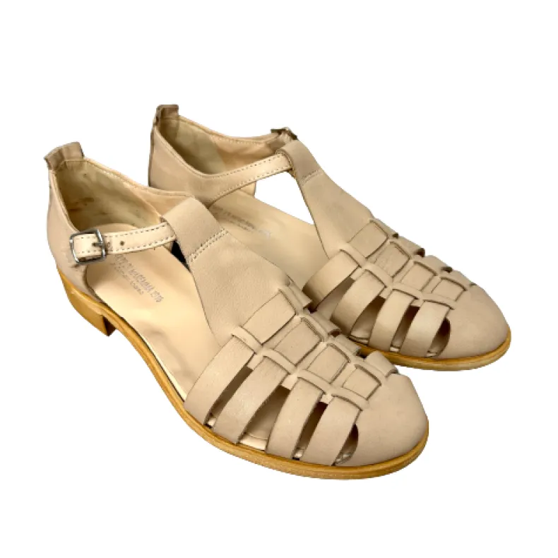Sandal In Nude Leather Model "gabbietta"