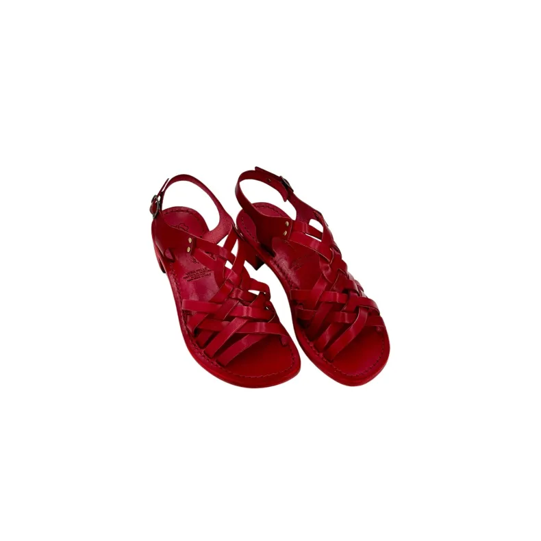 Sandal In Wine-colored Leather Mod. 5112