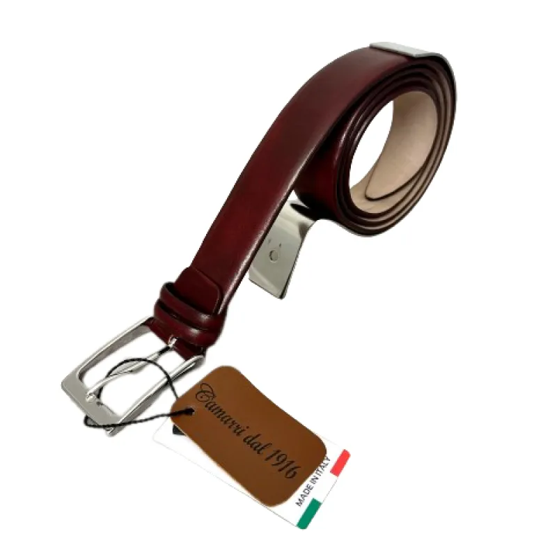 Semi-glossy 1961 Burgundy Handcrafted Belt