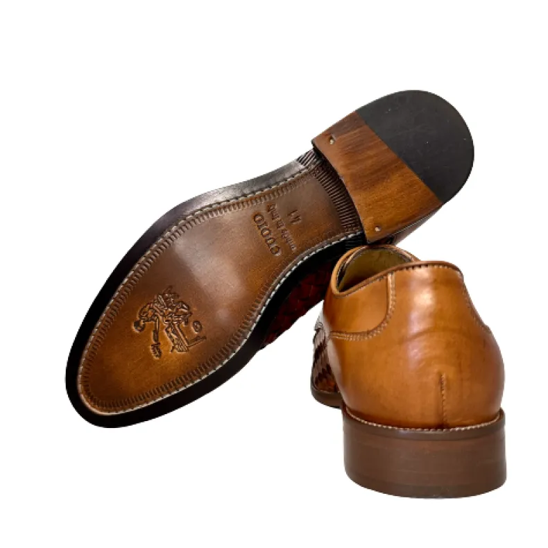Shaded Cognac Handcrafted Lace-up