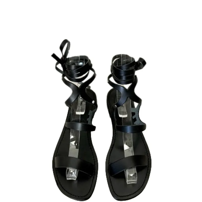 Slave Sandal In Black Leather Mod. Chloe