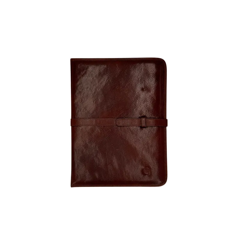 Smooth Leather Document Holder With Loop