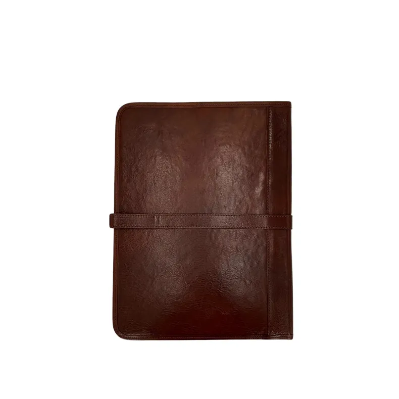 Smooth Leather Document Holder With Loop