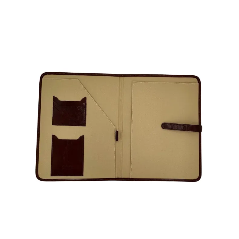 Smooth Leather Document Holder With Loop