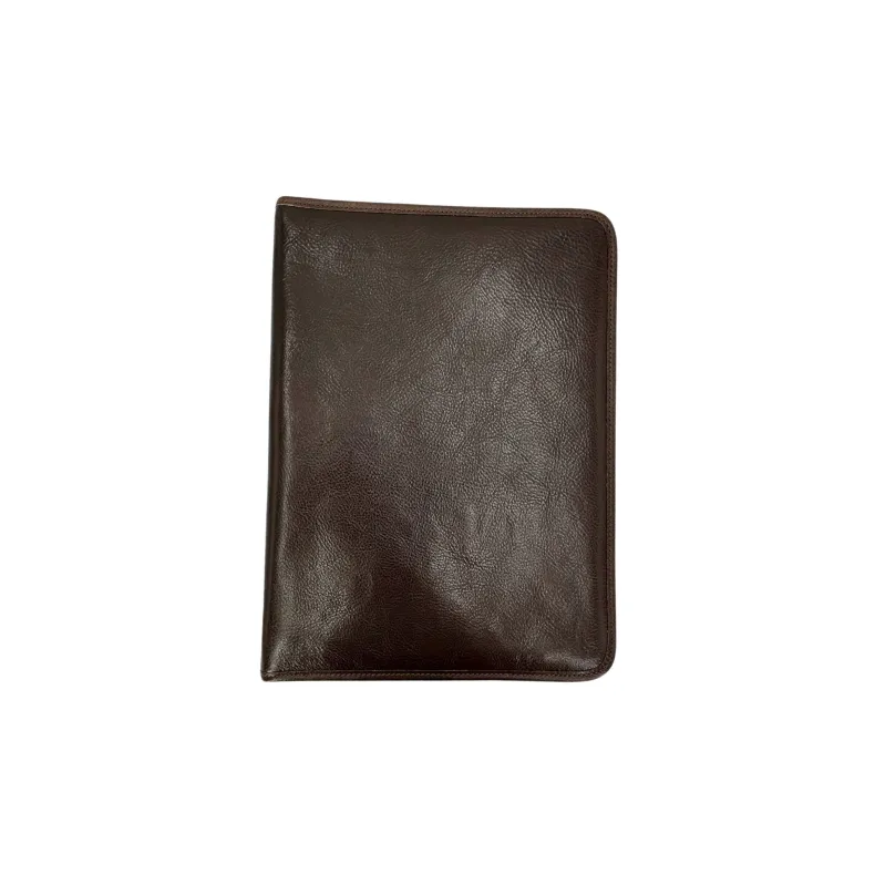 Smooth Leather Document Holder With Zip