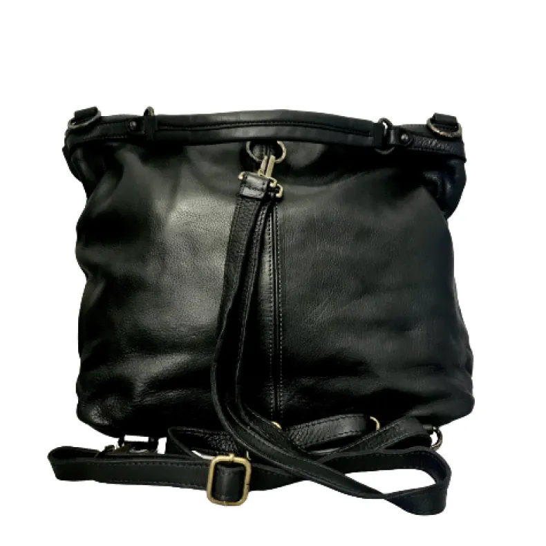 Soft Handcrafted Backpack In Woven Leather