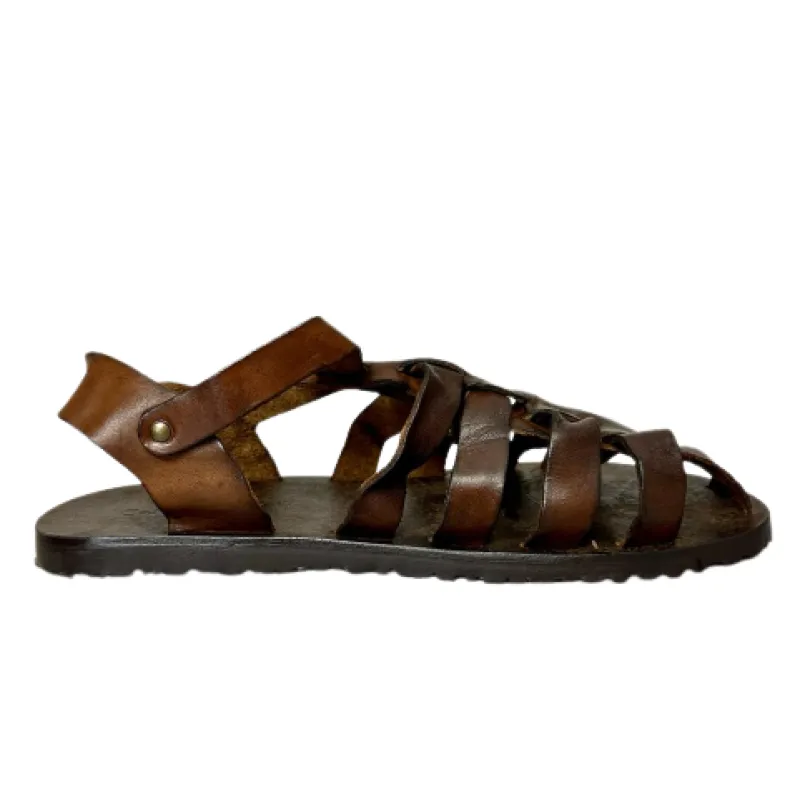 Squeezed Cowhide Sandal T. Dark Brown M5047