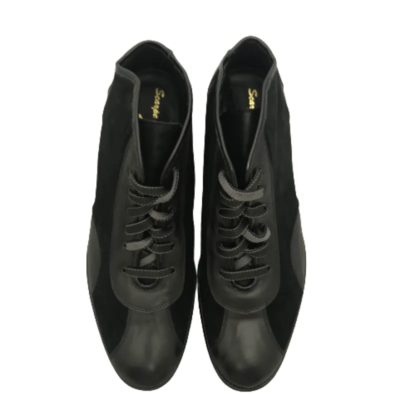 Tazio In Black Leather And Suede