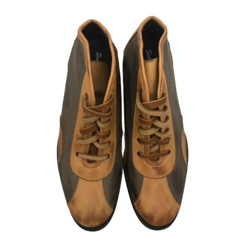 Tazio In Tan And Brown Leather