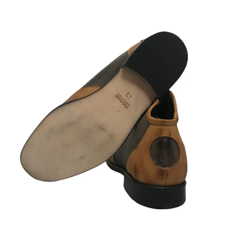 Tazio In Tan And Brown Leather