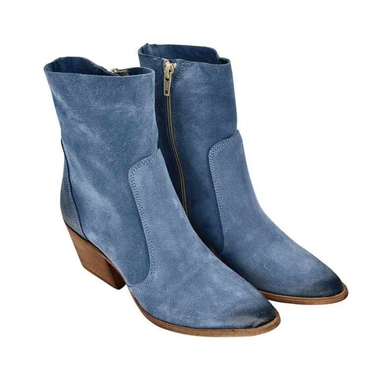 Texan Boot In Turquoise Suede