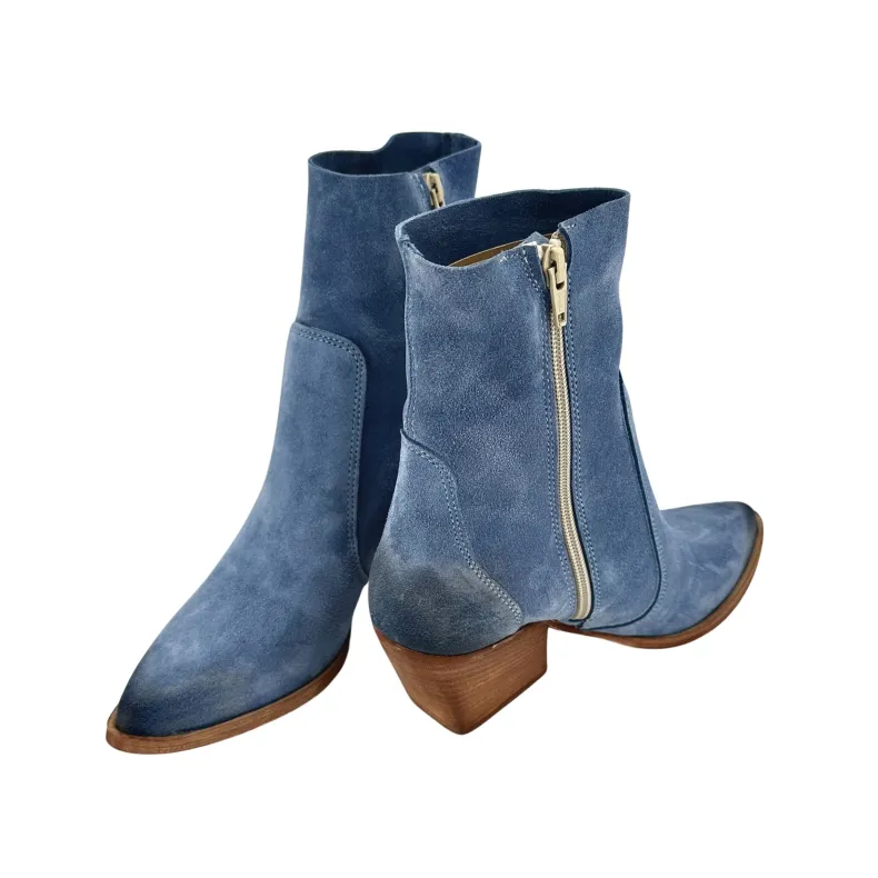 Texan Boot In Turquoise Suede