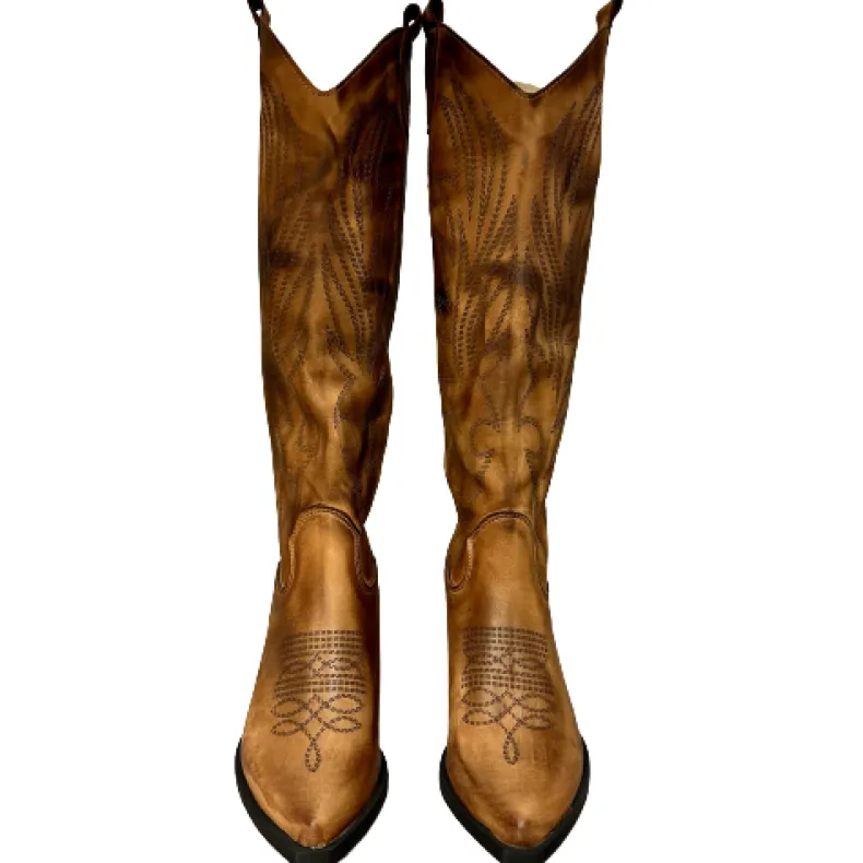 Texan Handcrafted In High Leather Lasered Leather