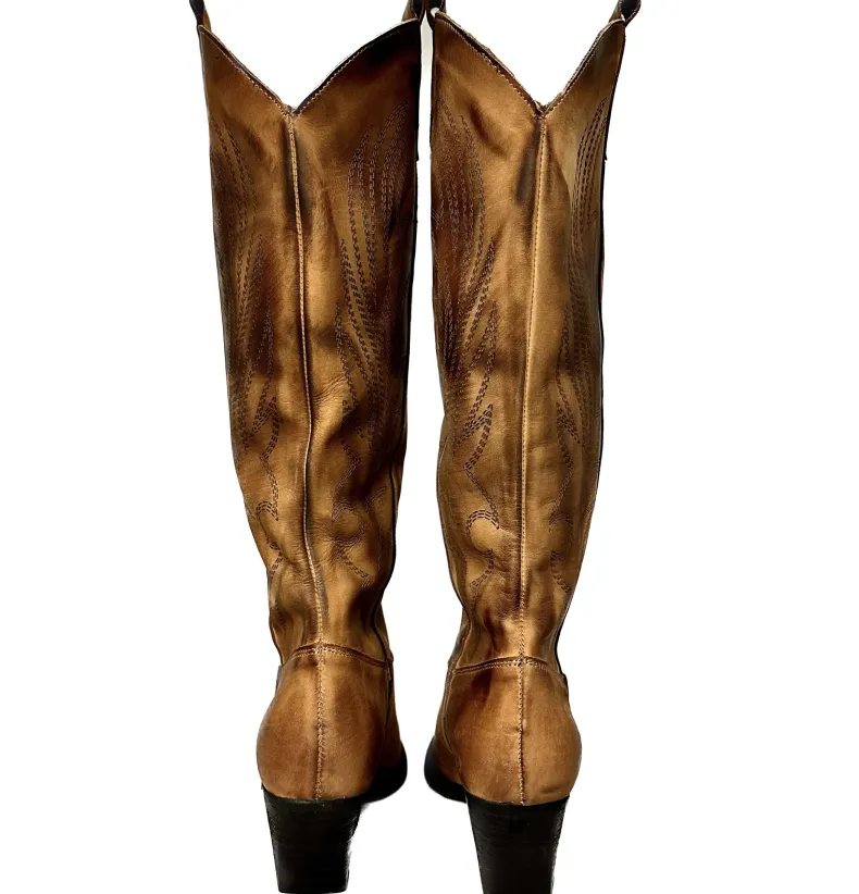 Texan Handcrafted In High Leather Lasered Leather