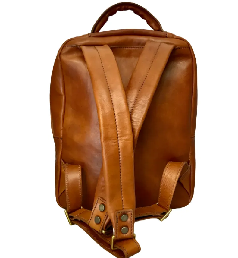 Unisex Handcrafted Backpack With 3 Compartments