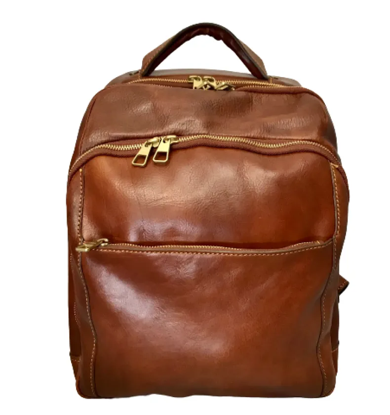 Unisex Handcrafted Backpack With 3 Compartments