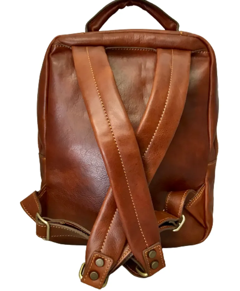 Unisex Handcrafted Backpack With 3 Compartments