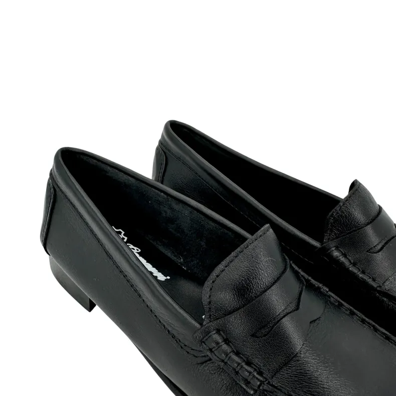 Unlined Black College Moccasin