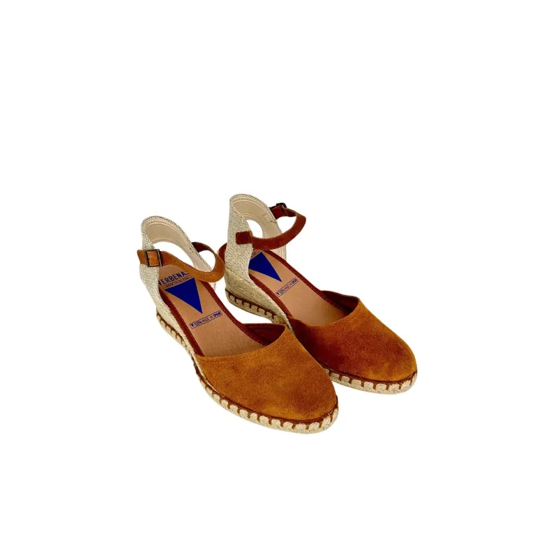 Verbenas Leather Wedge Espadrilles