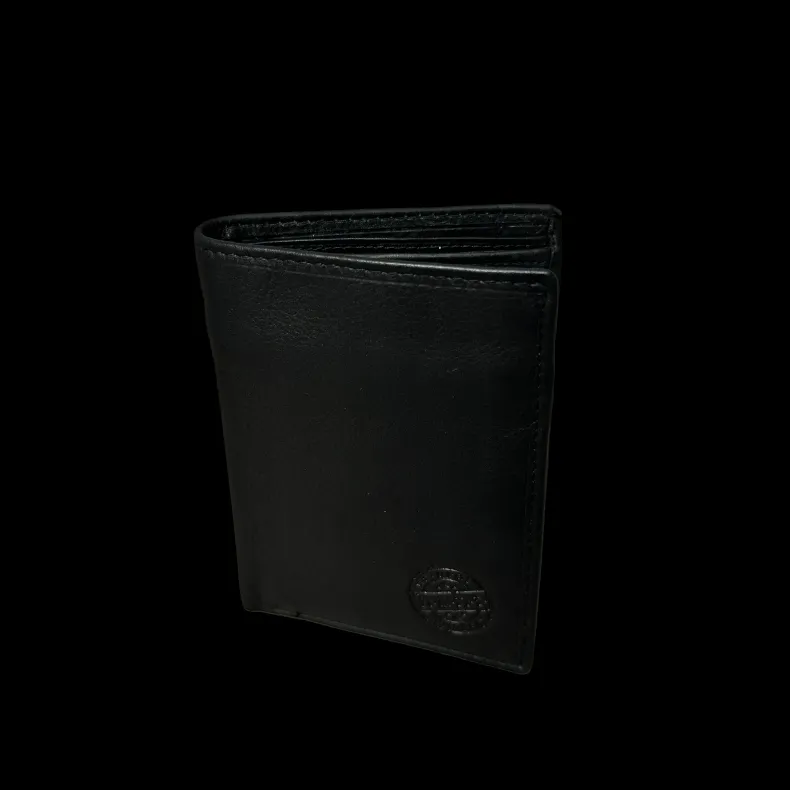 Vertical Anti-cloning Wallet In Leather