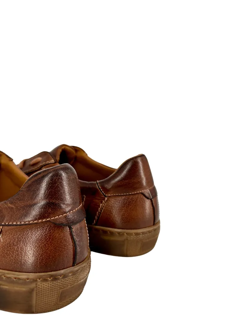 Wilde – Handcrafted Sneaker In Brown Dipped Buffalo Leather