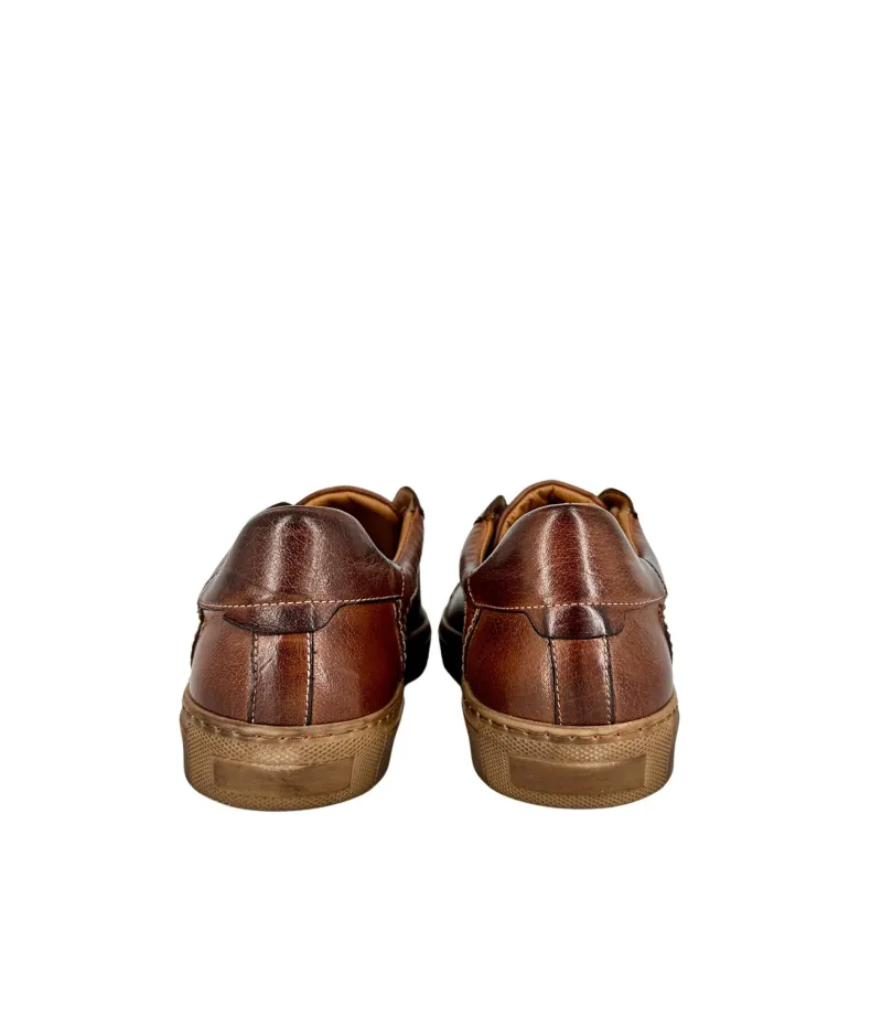 Wilde – Handcrafted Sneaker In Brown Dipped Buffalo Leather