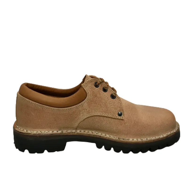 Work Shoe In Natural Vibram Cowhide