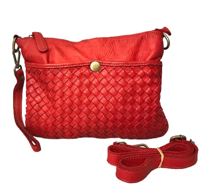 Woven Bag With Shoulder Strap And Strap