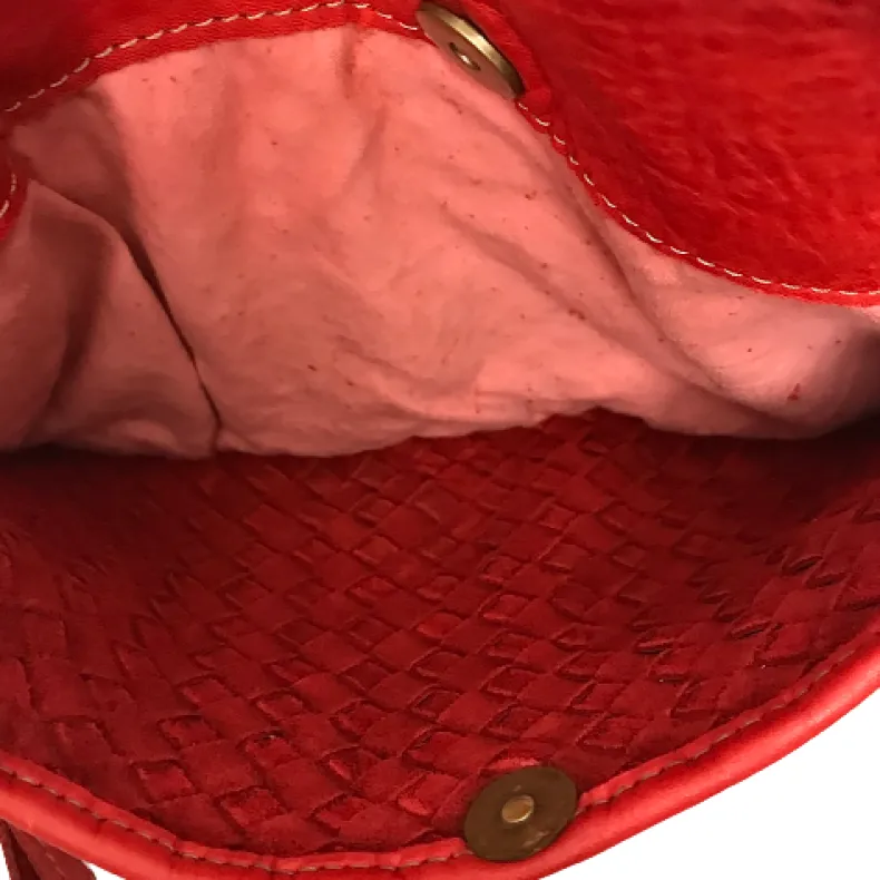 Woven Bag With Shoulder Strap And Strap