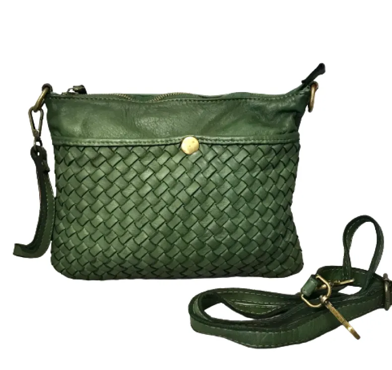 Woven Bag With Shoulder Strap And Strap