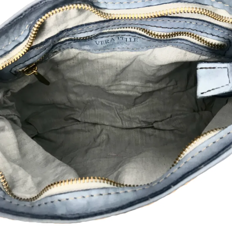 Woven Bag With Strap And Sage Green Shoulder Strap