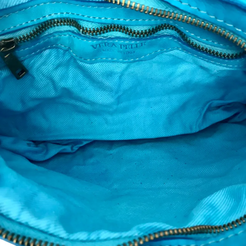 Woven Bag With Strap And Sage Green Shoulder Strap