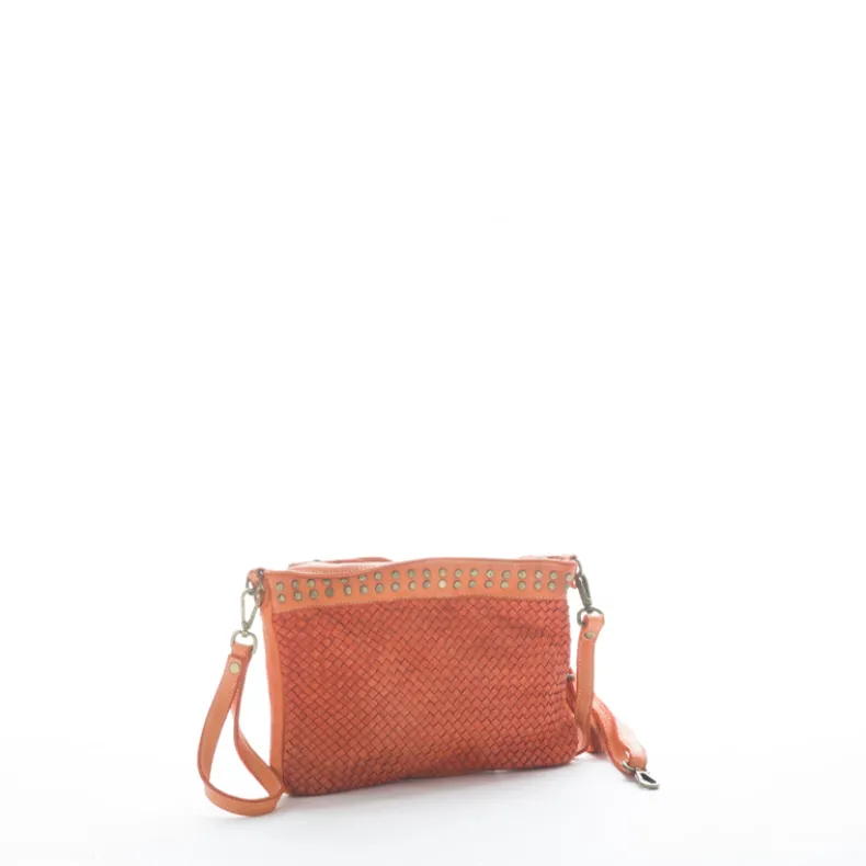 Woven Clutch Bag With Strap And Shoulder Strap