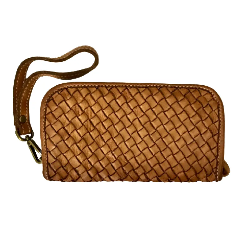 Woven Wallet With Wrist Strap