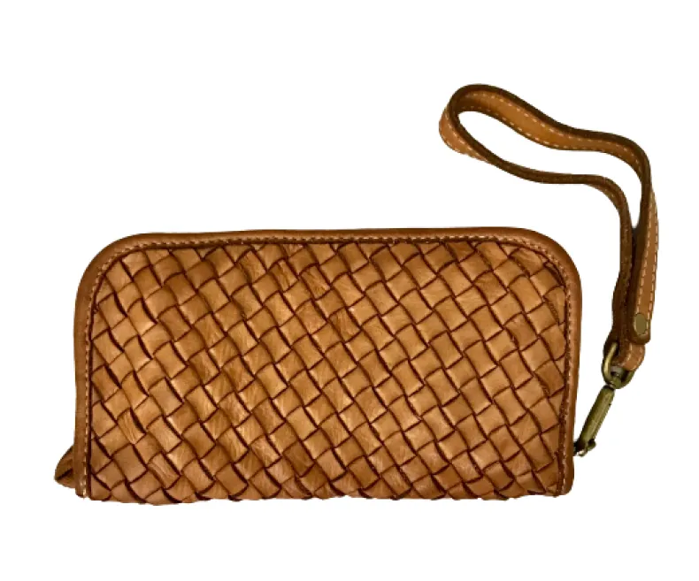 Woven Wallet With Wrist Strap
