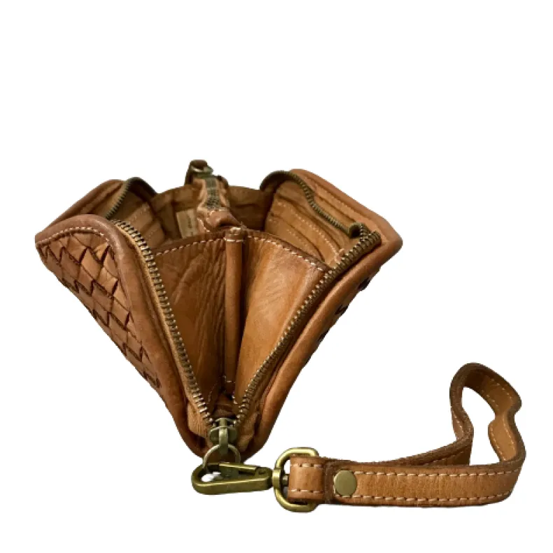 Woven Wallet With Wrist Strap